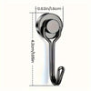 A close-up view of a heavy duty magnetic hook with a round head and a curved wire hanger.
