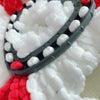 Replacement mop head pads for O-Cedar and Vileda EasyWring systems shown with red and white yarn