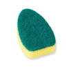 A dish wand cleaning brush set with a green sponge top and a yellow base.