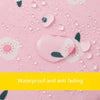 Pink floral nylon sanitary pad storage pouch with waterproof and anti-fading features