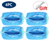 Four blue reusable shoe cleaning bags with a cleaning tool gift