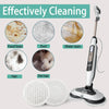 Replacement mop cloth pads for a Shark vacuum cleaner shown with various stains and hair samples.