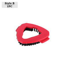 Red microfiber rotating mop head refill with black bristles