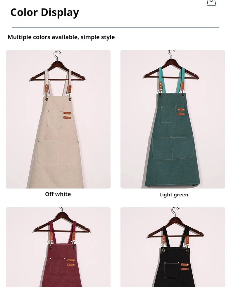 Durable Lightweight Kitchen Apron with Tool Pockets