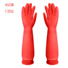Pair of red silicone dishwashing gloves with forks
