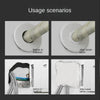 Comparison images showing the usage scenarios before and after installation of Universal Pipe and Wall Hole Sealant Clay