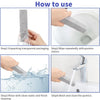 Instructions showing how to use pumice stone cleaning sticks for stain removal on surfaces.