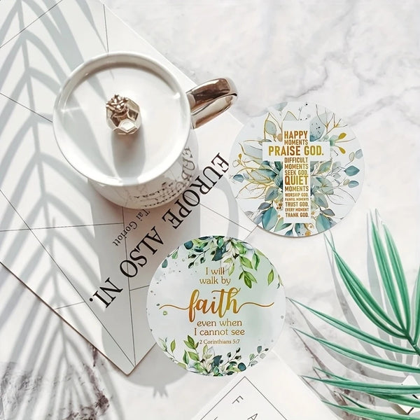 Floral Pattern Wooden Coasters