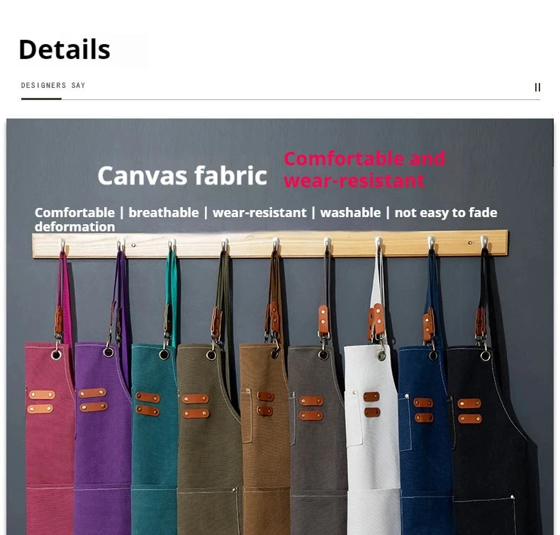 Durable Lightweight Kitchen Apron with Tool Pockets