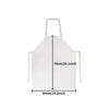 White kitchen apron with light beige straps and a leopard print pattern.