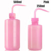 A pink 2-pack of squeeze bottles with measurement marks for tattoo solutions, showing 500ml and 250ml sizes.