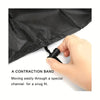 Un élastique noir pour un ajustement serré d'une housse anti-poussière pour mobilier d'extérieur imperméable.