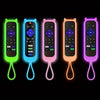 Five glow-in-the-dark remote covers shaped like cat ears in various colors.