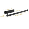 Black stainless steel under cabinet paper towel holder with adjustable height and mounting plate.