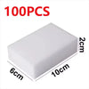 A rectangular white cleaning sponge product shown with dimensions 6cm by 10cm and a thickness of 2cm.