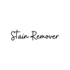 A black script text that reads Stain Remover