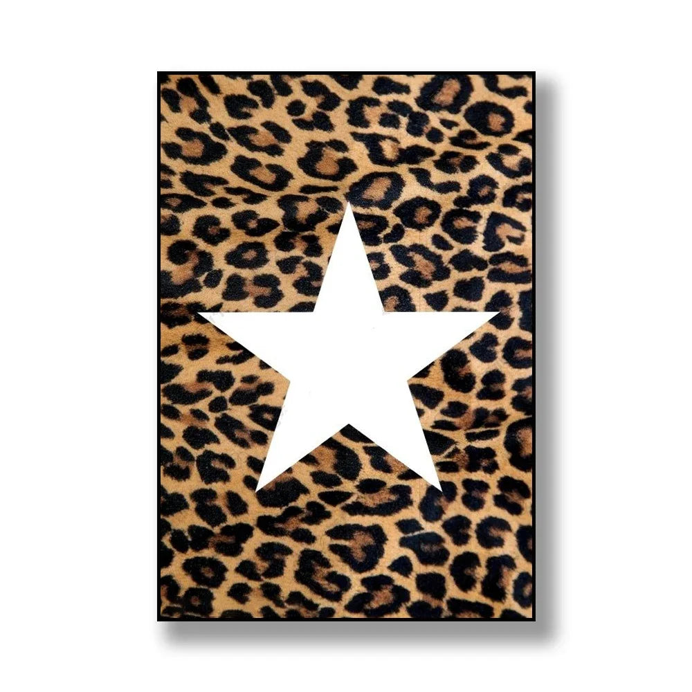 Canvas-Wandkunst mit Leopard-Cheetah-Print-Design