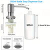Stainless steel liquid soap dispenser bottle with a 500ml capacity and a metal pump top