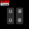 Two pairs of heavy duty double-sided adhesive wall portrait hooks shown against a black background.