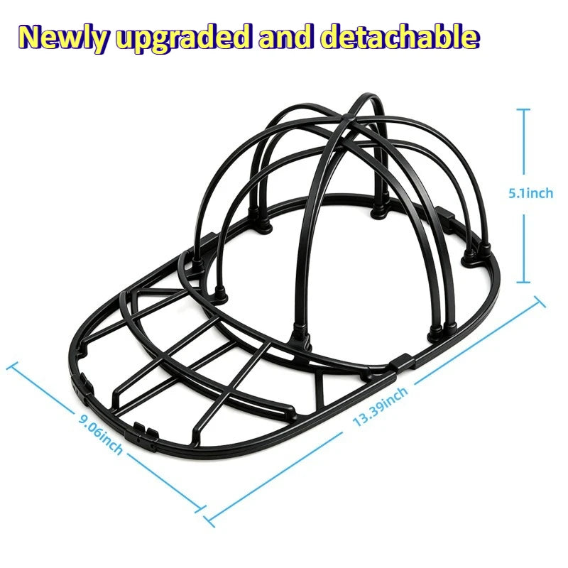Black newly upgraded and detachable hat washing cage and mesh laundry bag set