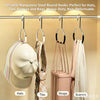 A display of versatile manganese steel round hooks used for hanging hats, ties, scarves, and bags.