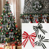 Black and white striped grosgrain ribbon in various sizes and styles for crafting and decorating