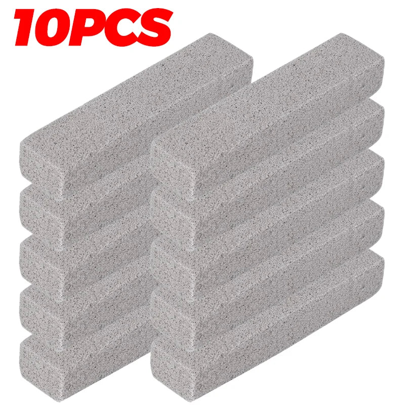 Escurridores de limpieza hechos con piedra pómez natural apilados.