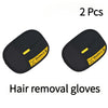 Two pairs of black reusable electrostatic pet hair removal gloves.