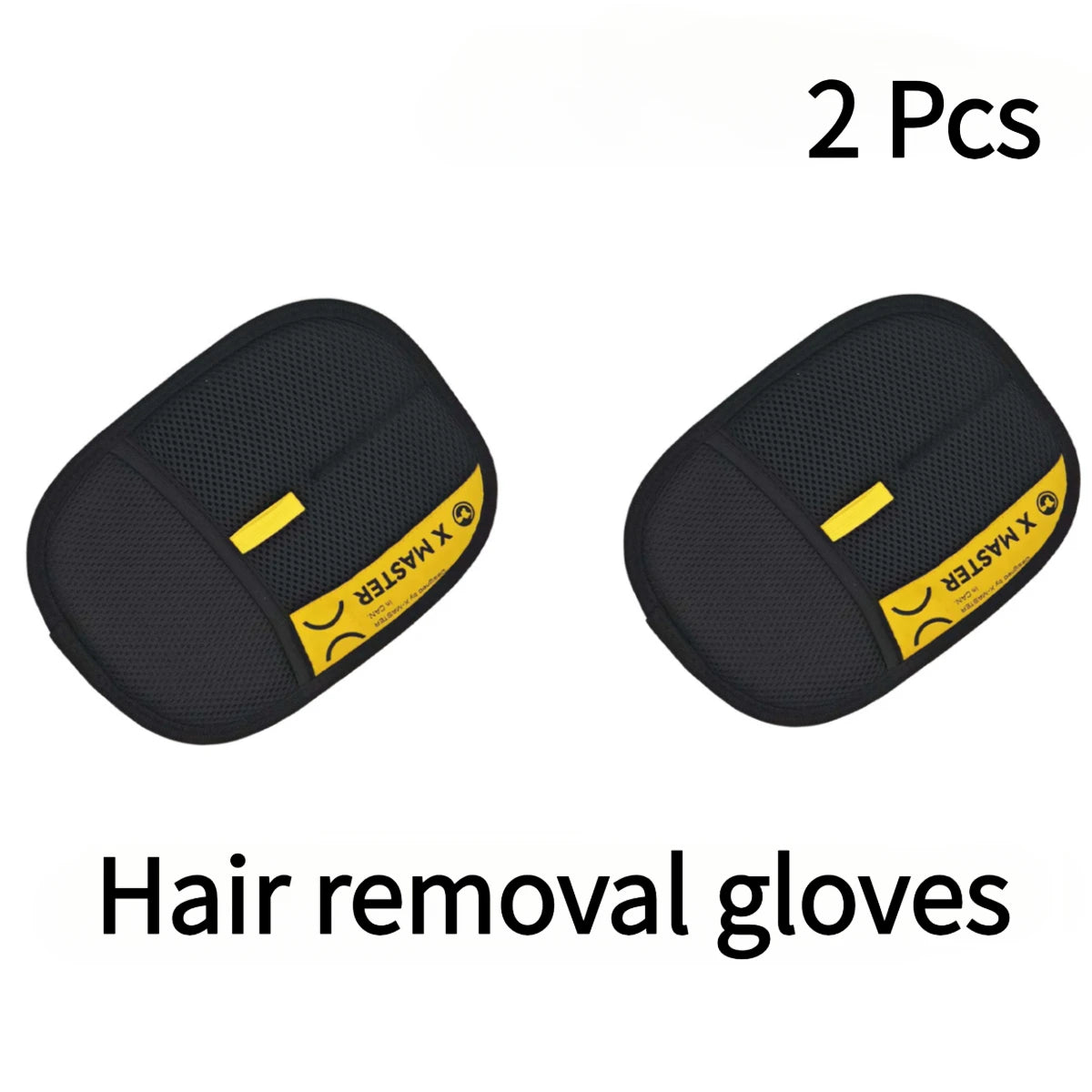 Two pairs of black reusable electrostatic pet hair removal gloves.