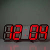 A digital alarm clock with a black frame and red LED display showing the time and temperature settings.