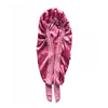 A satin sleeping bonnet in a dusty rose color, designed for curly hair.