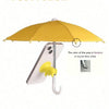 A yellow universal phone sunshade with suction cups is shown above a smartphone.