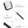 Detail display of a professional foot file featuring a coarse grinding surface, side view, and handle.