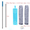 A set of 130cm mop, two cloths, and one mop clip for cleaning.
