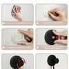 Step-by-step guide showing how to easily install a stainless steel suction cup towel rack.