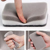 Hands demonstrate the use of reusable double-sided kitchen cleaning sponges.