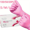 Durable Pink Nitrile Cleaning Gloves