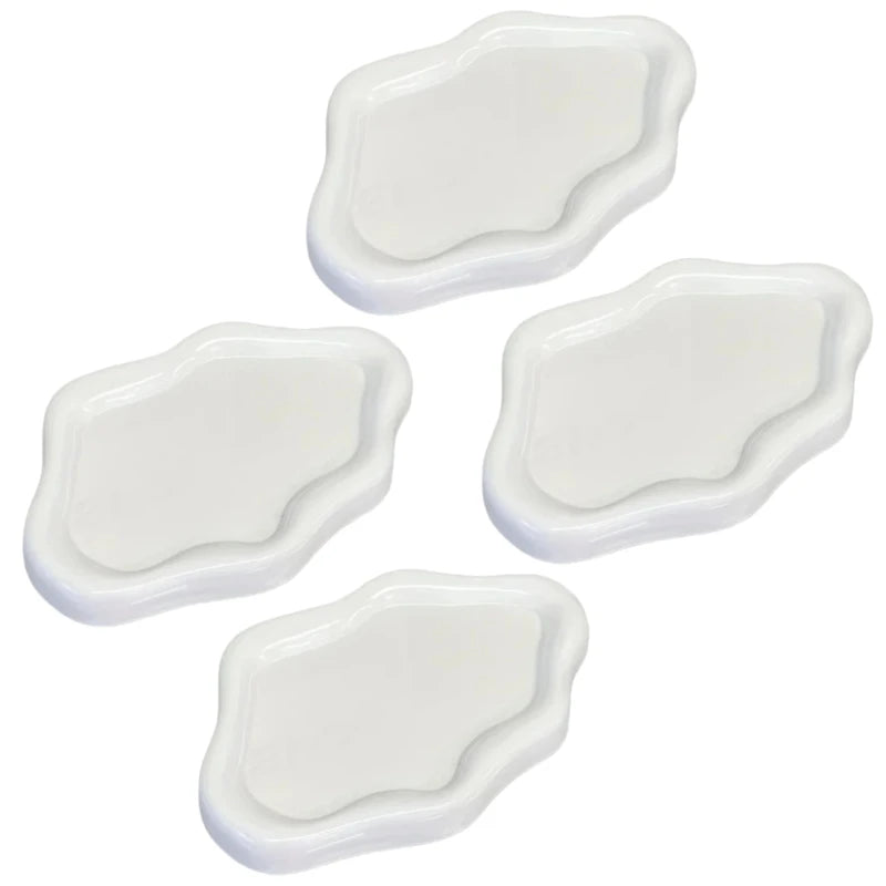 White cloud-shaped jewelry organizer tray with a slightly wavy edge