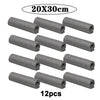 Twelve rolls of gray thickened microfiber cleaning cloths, measuring 20x30cm each.