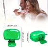 Estuche y cepillo de silicona verde para almacenamiento y viaje con guía de medición.