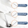 A professional drain cleaning kit showing various flexible tools for clearing pipes and drains.