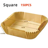 Quadratischer Einweg-Airfryer-Liner in beige, Maße 20x16 cm