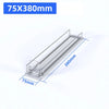 A clear metal automatic can dispenser and beverage organizer with dimensions 75x380mm.