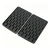Black silicone drain mat with textured ridges for kitchen and household surfaces