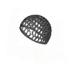A dark gray, spherical mesh wig cap designed for hair and turban wear.