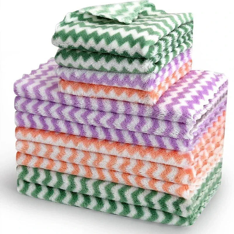 Thickened Coral Fleece Cleaning Cloths
