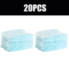 20 pieces of light blue disposable microfiber duster refills stacked together