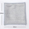 A rectangular gray steel wire cleaning cloth with a mesh texture, shown flat.