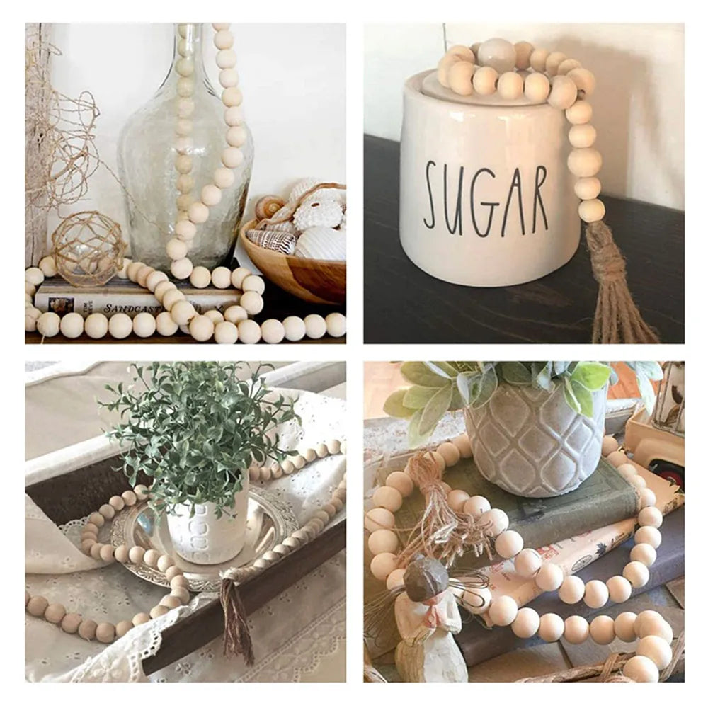 Weiße Keramikvase mit der Aufschrift SUGAR und einem natürlichen Jute-Perlenkranz auf dunklem Untergrund.