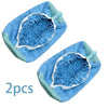 Two blue reusable shoe washing bags with an invisible zipper.